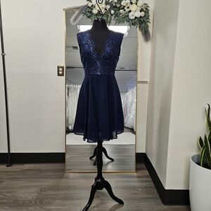 Short Navy Blue Dress